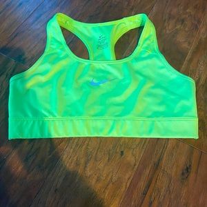 Neon yellow Nike Dri Fit Sports Bra